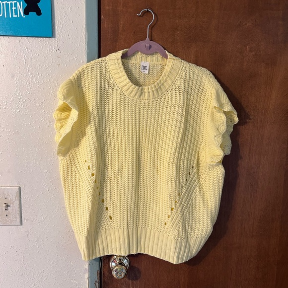 Sew In Love Crochet Ruffle Sweater - Picture 2 of 4